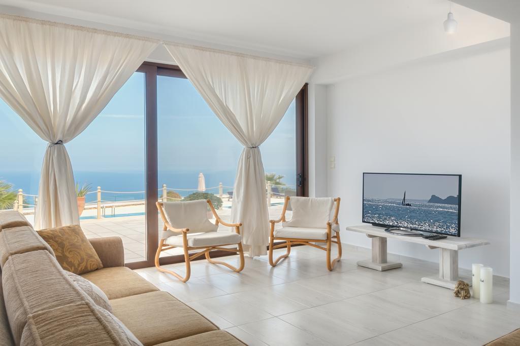 Sea Views At Villa Anemomylos With Heated Pool, Ping Pong And Tennis Agia Pelagia  Bilik gambar