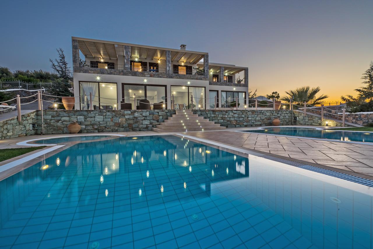 Sea Views At Villa Anemomylos With Heated Pool, Ping Pong And Tennis Agia Pelagia  Luaran gambar
