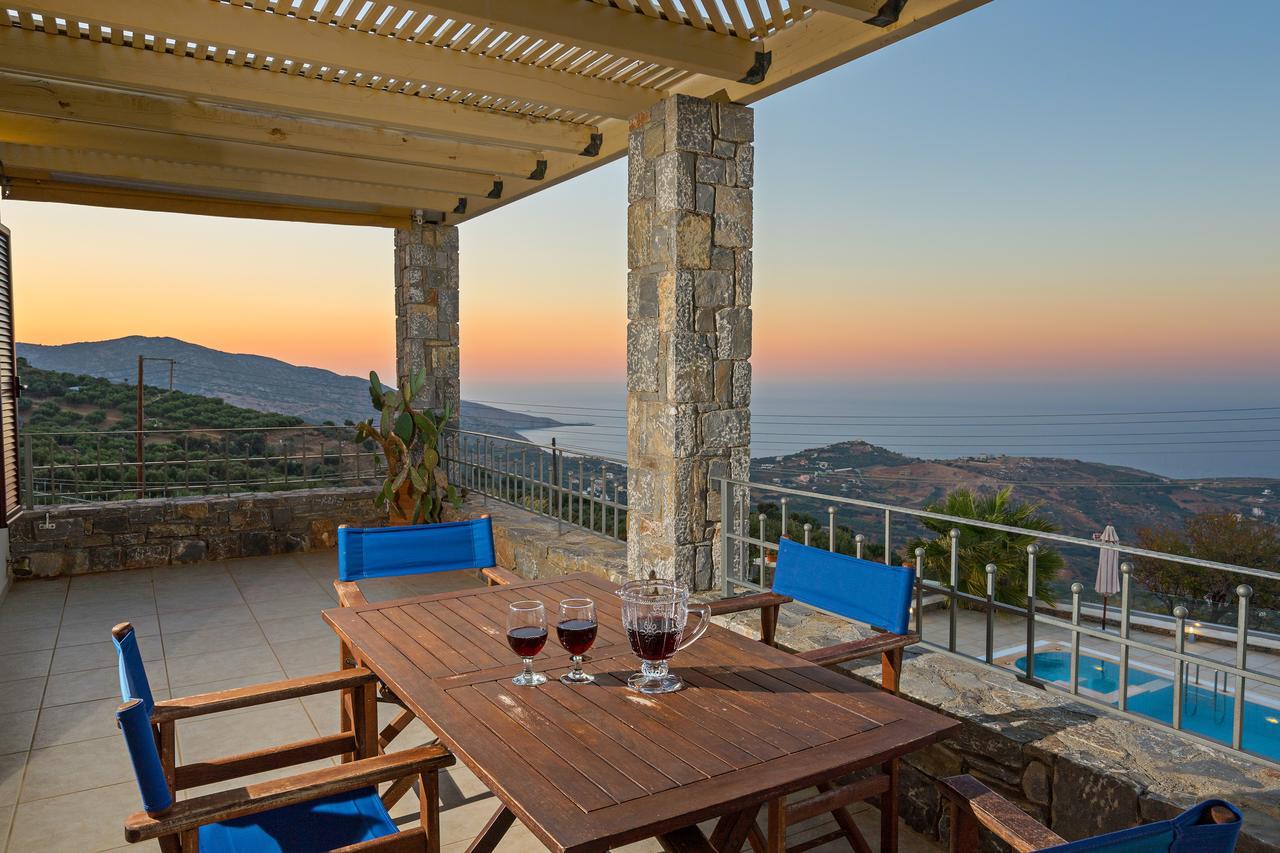 Sea Views At Villa Anemomylos With Heated Pool, Ping Pong And Tennis Agia Pelagia  Luaran gambar