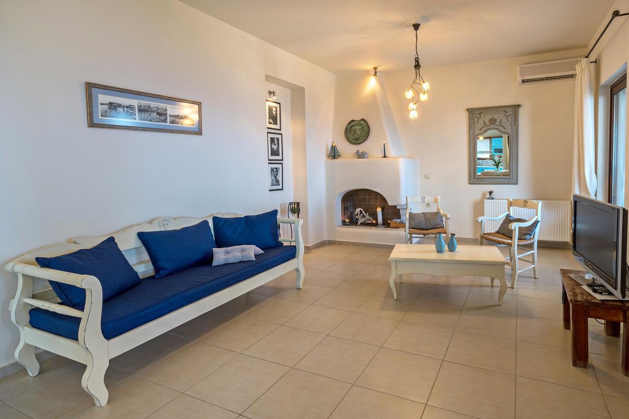Sea Views At Villa Anemomylos With Heated Pool, Ping Pong And Tennis Agia Pelagia  Luaran gambar