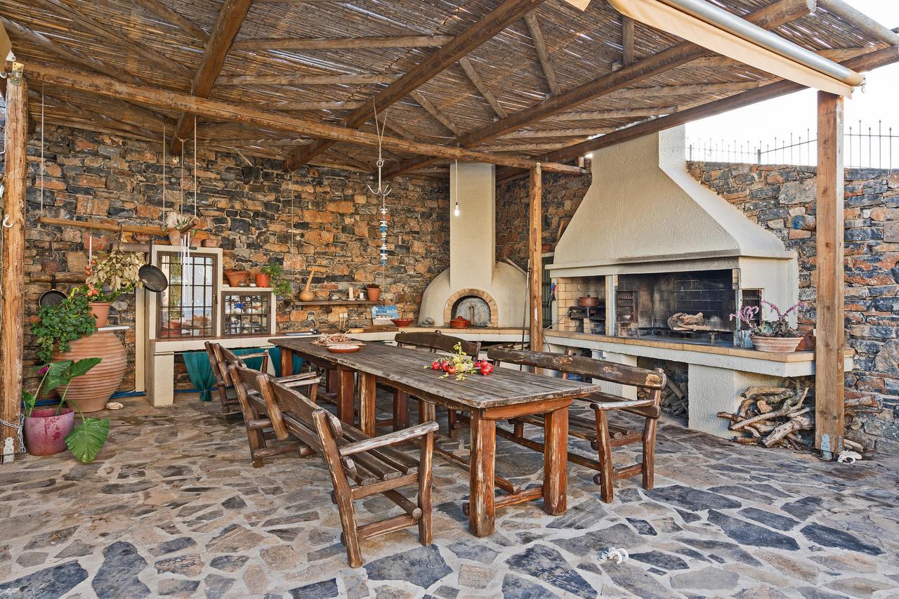 Sea Views At Villa Anemomylos With Heated Pool, Ping Pong And Tennis Agia Pelagia  Luaran gambar