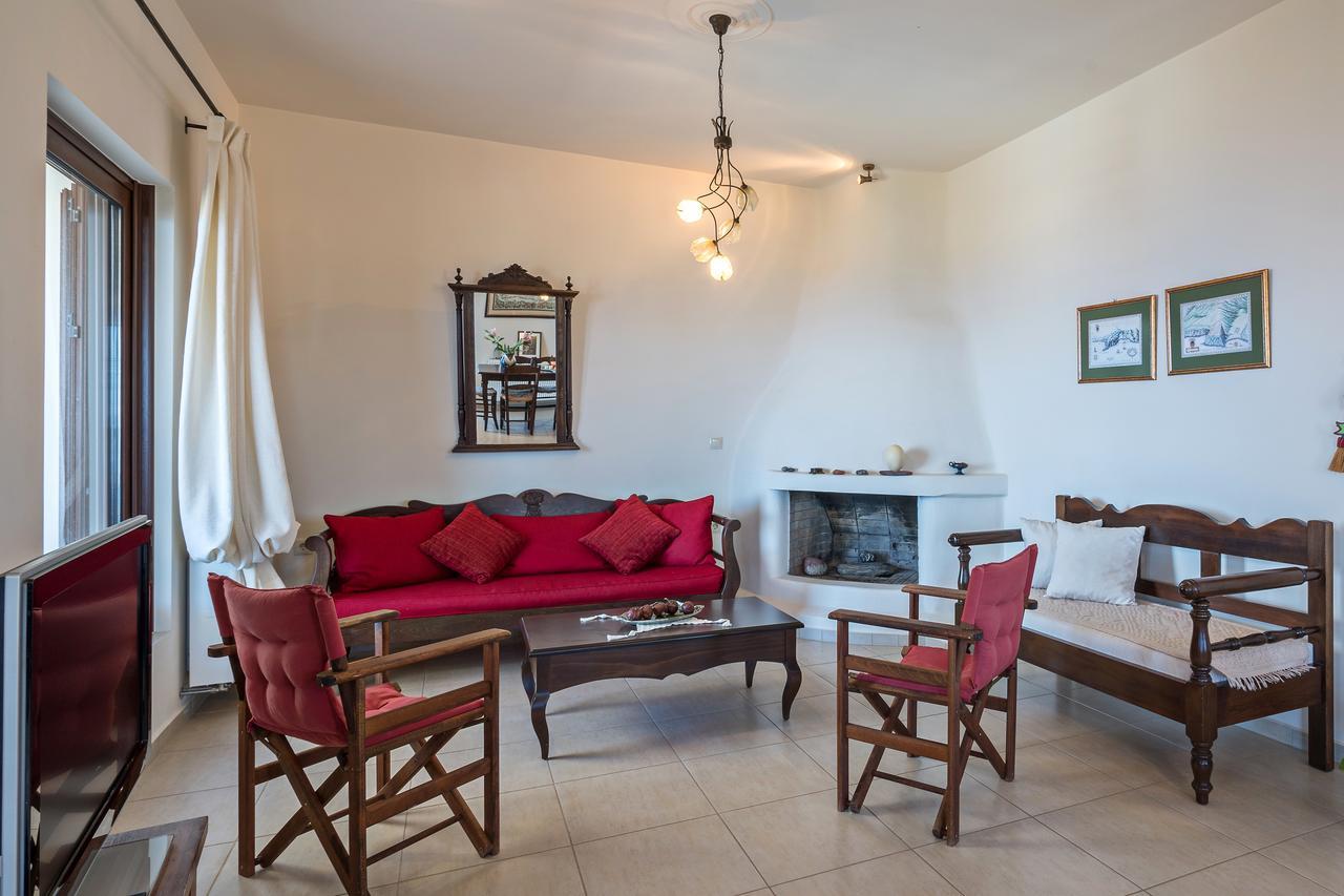 Sea Views At Villa Anemomylos With Heated Pool, Ping Pong And Tennis Agia Pelagia  Luaran gambar