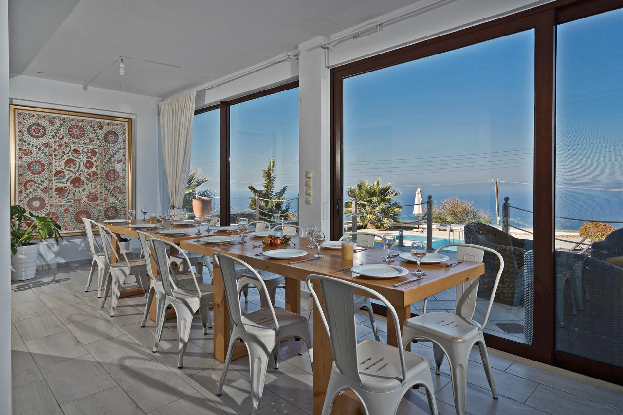 Sea Views At Villa Anemomylos With Heated Pool, Ping Pong And Tennis Agia Pelagia  Luaran gambar
