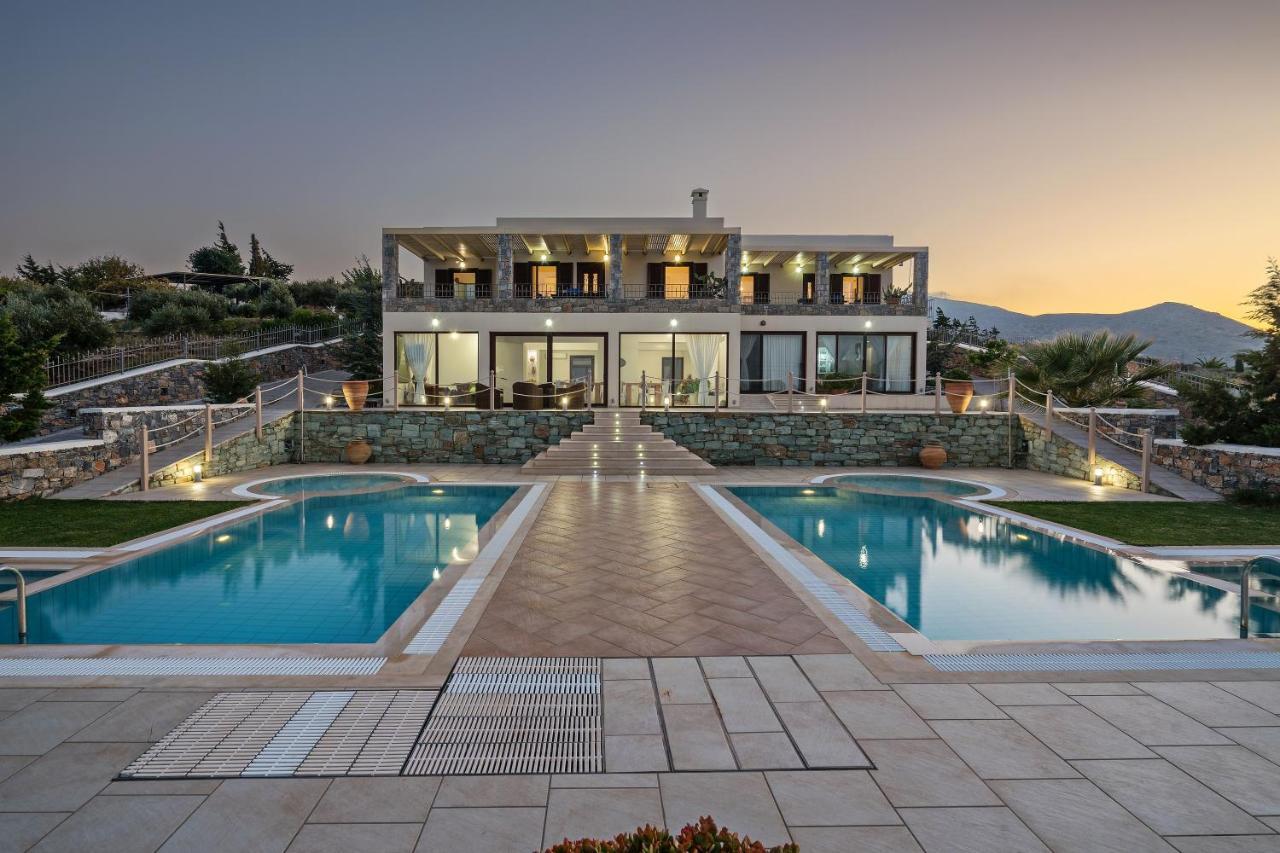 Sea Views At Villa Anemomylos With Heated Pool, Ping Pong And Tennis Agia Pelagia  Luaran gambar